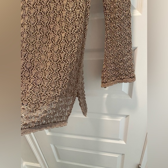 Cache Beige Tan Brown Sweater Large - Picture 3 of 4